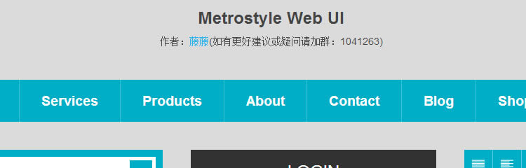 Metrostyle Web UI via Codepen